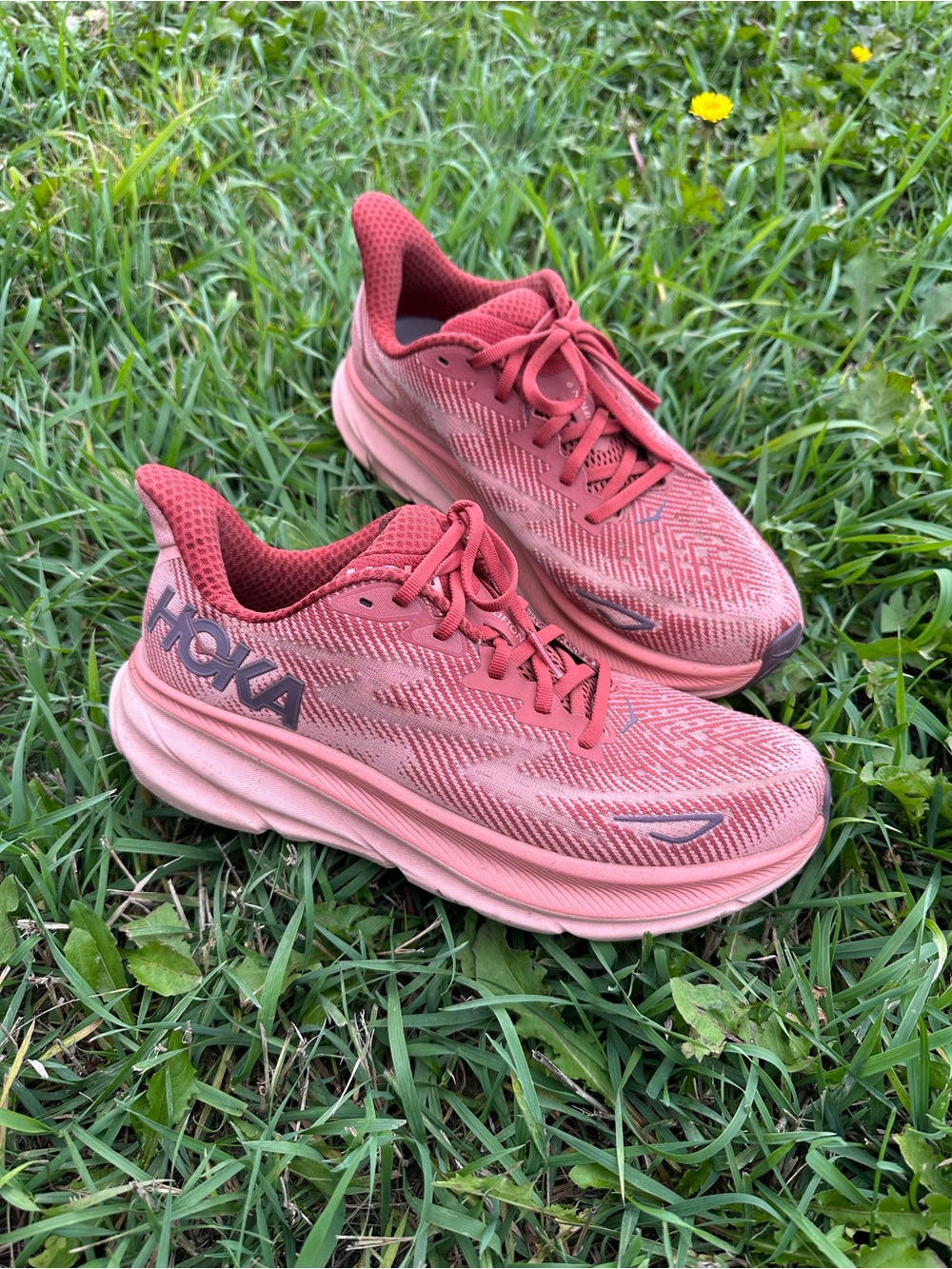 Hoka Women's Pink Coral Running Shoes Size 9B